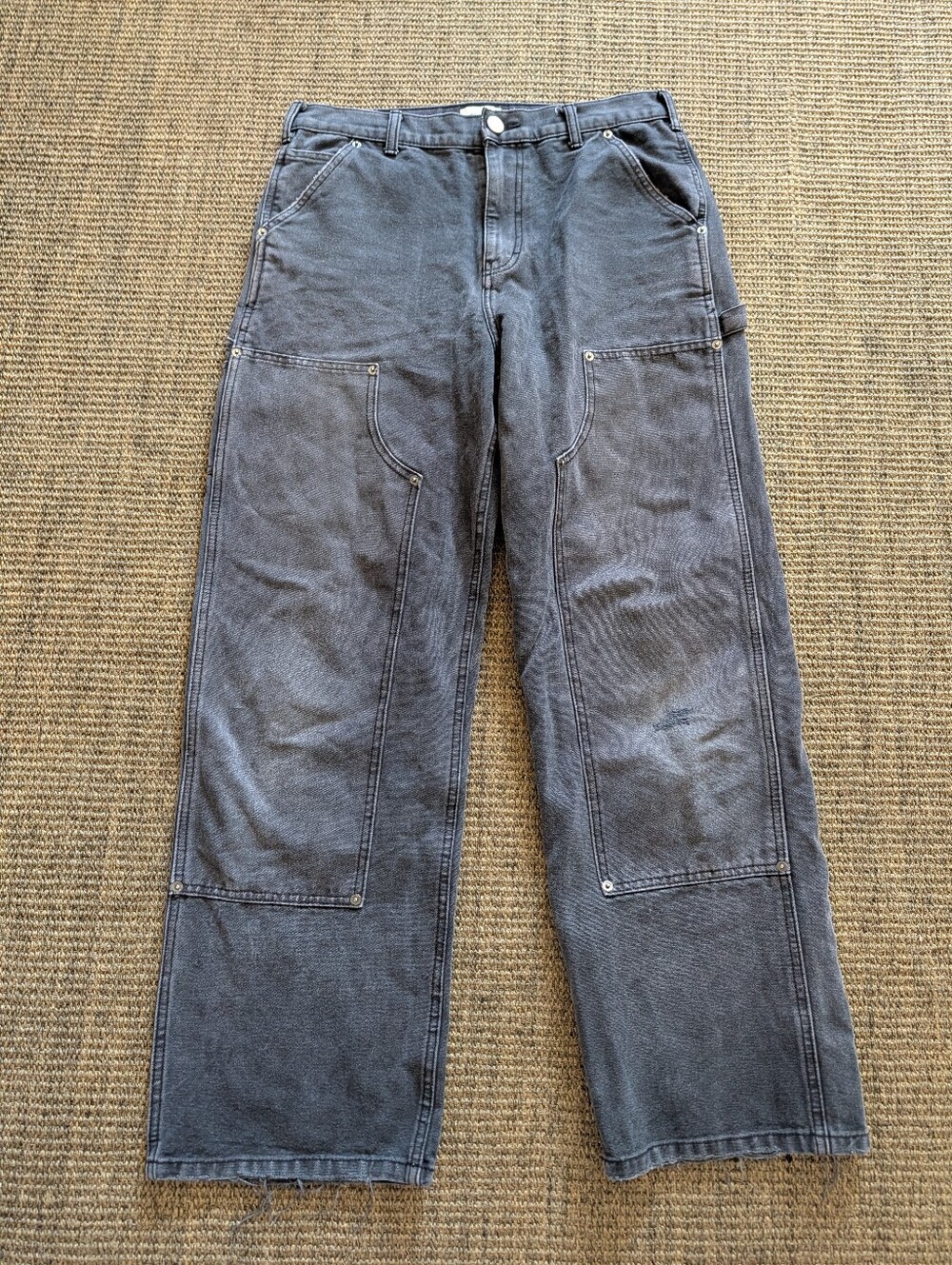 Elwood Black Double Knee Carpenter Work Pants Size 32 Pre Owned Knee Wear